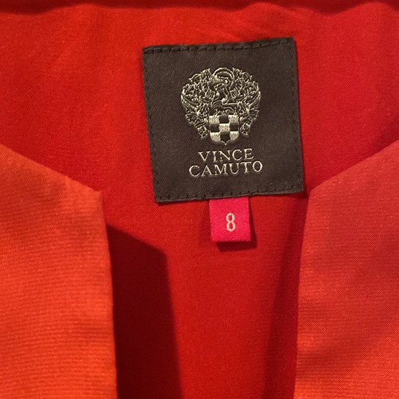 Womens Size 8 Vince Camuto Red/Orange Mid-Dress - Picture 4 of 8